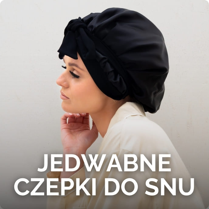 Jedwabne czepki do spania